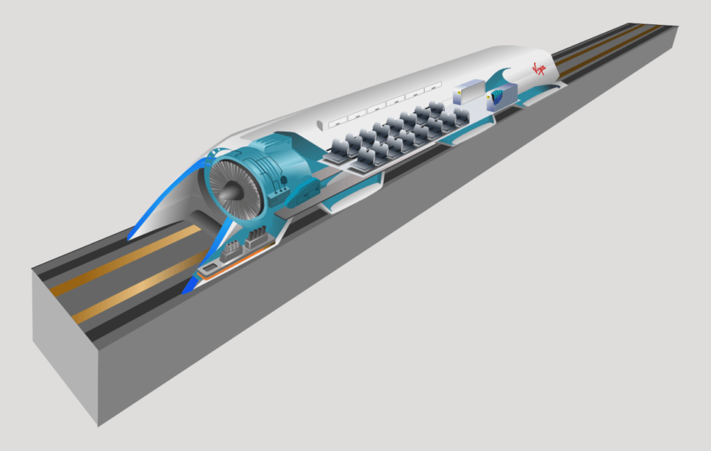 Concept Art of Hyperloop Train