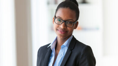 Portrait of a young African American business woman